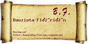 Baszista Flórián névjegykártya